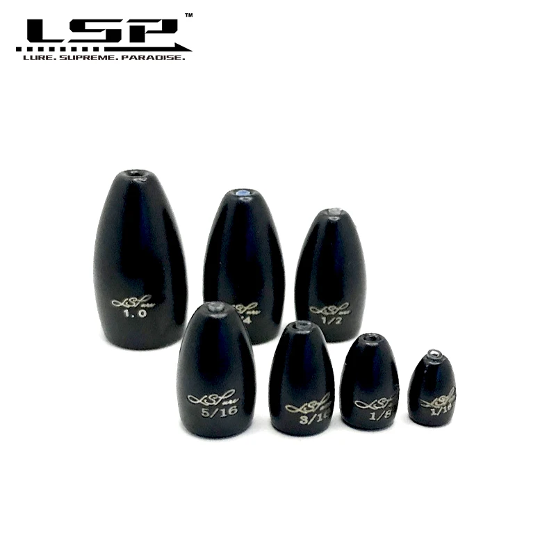 Lsp Texas Rig Tungsteno Sinker 1/16 - 1 Oz Bullet Bass Fishing Peso 1.8-28G Accessori Per Esche Artificiali Merci Da Pesca Per La Pesca Invernale