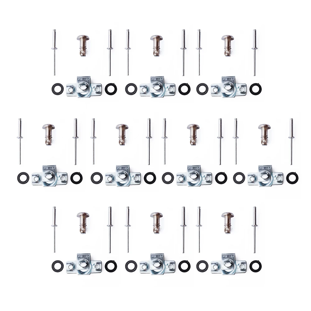17Mm Universal Race Fairing Fasteners Quick Release 1/4 Turn Rivet Motorcycle Racing Bolts Black Screws