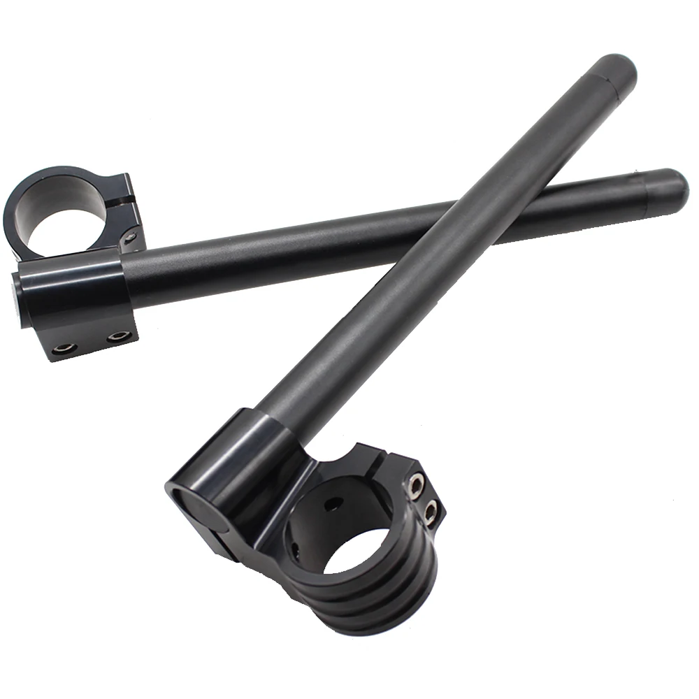 Per Aprilia Bmw Buell Nero 50Mm Cnc Alluminio Moto Riser Manubrio Clip-Ons Forcella Maniglia Bar Clip Ons Moto Manubrio