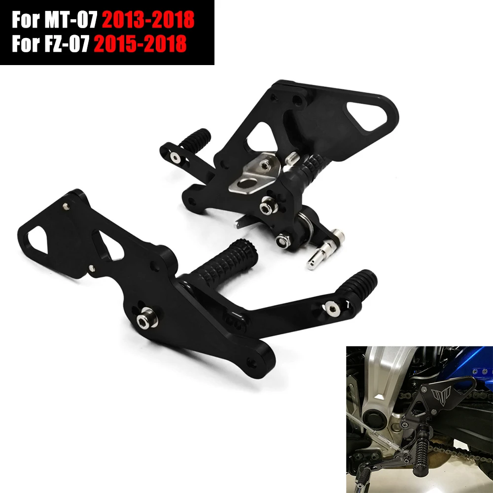 Poggiapiedi Regolabile Cnc Per Yamaha Mt-07 2013-2018 Fz-07 Mt Zf 07 Mt07 Fz07 2015-2018