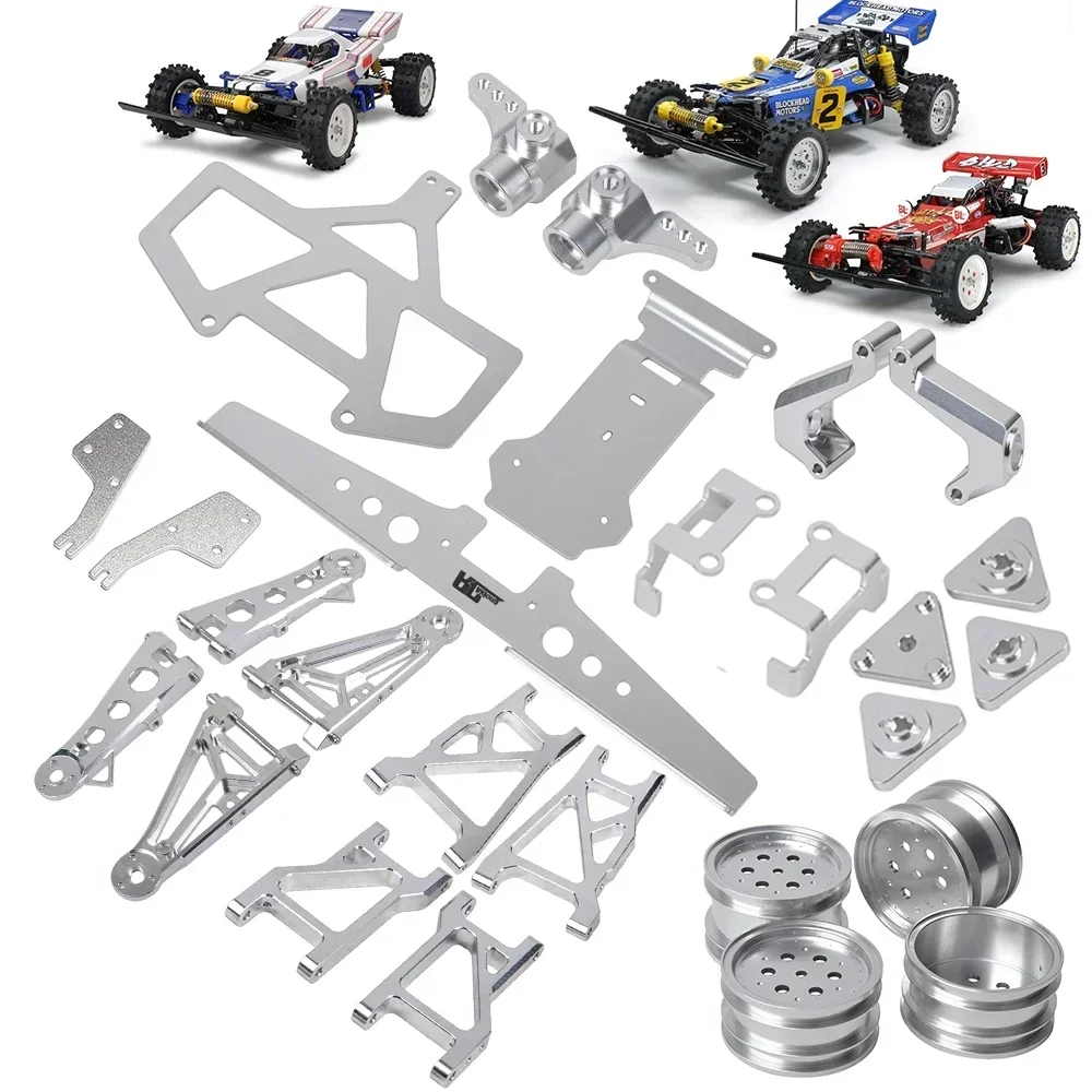 Spoiler Opzione Alluminio/Ammortizzatori Olio/Paraurti/Ruote Per Tamiya Hotshot Super Hotshot Boomerang Bigwig Chassis