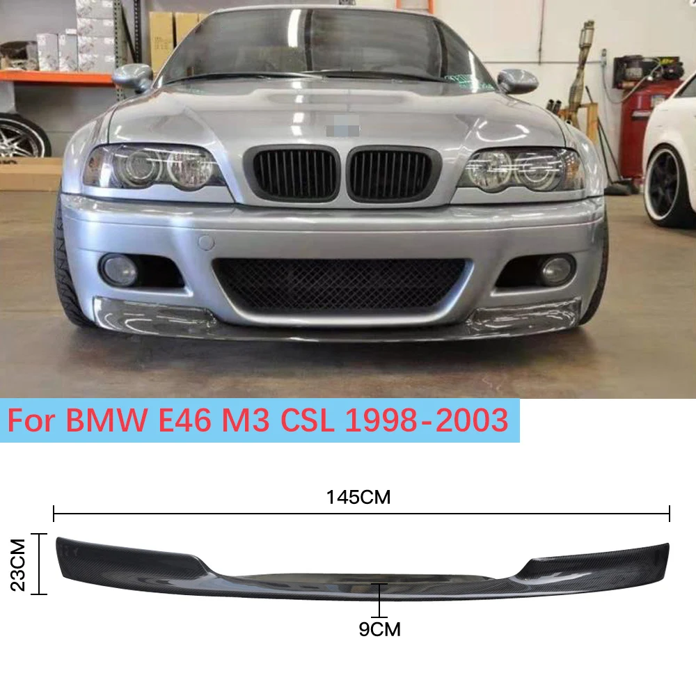 Per Bmw E46 M3 Csl Spoiler Paraurti Anteriore In Fibra Di Carbonio 1998-2003 Car Styling