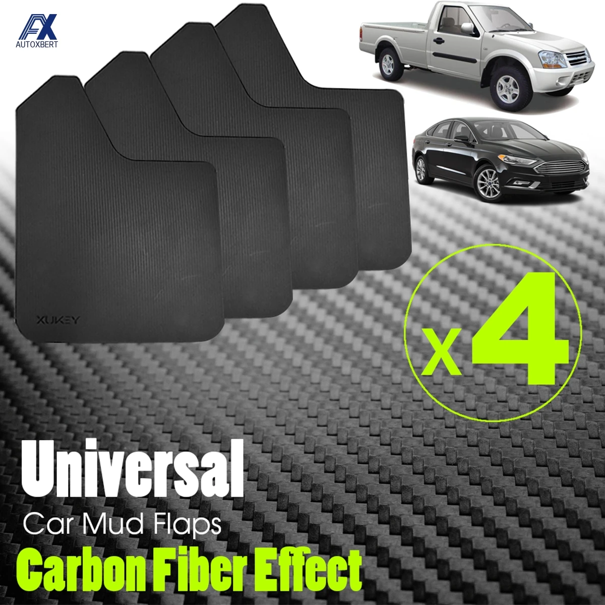Per Mitsubishi Skoda Peugeot Citroen Vw Pickup Suv Universale Mud Flaps Paraspruzzi Paraspruzzi Fender Flares Effetto Fibra Di Carbonio