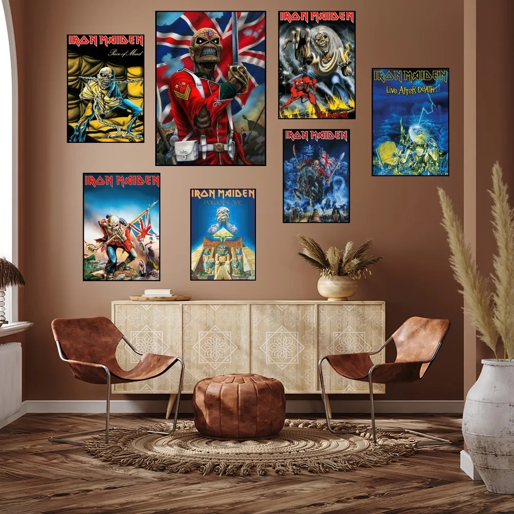 Rock I-Iron M-Maiden Band Poster Stampe Pittura Murale Camera Da Letto Soggiorno Decorazione Ufficio Piccolo