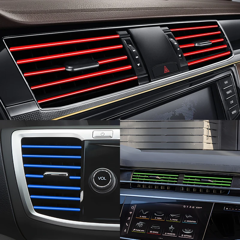 Per Bmw 1 2 3 4 5 6 7 Serie E90 E91 M3 M4 I7 I8 E83 E84 F10 F20 F30 G30 X1X2X3X4X5 Car Air Conditioner Vent Outlet Trim Strips
