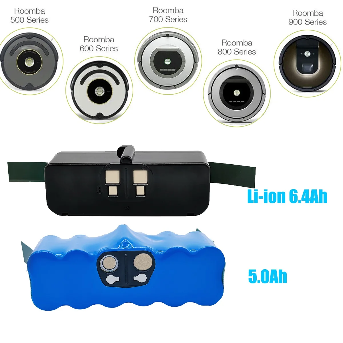 Per Irobot Roomba 500 6400Mah 14.4V 5000Mah Batteria 600 700 800 Serie Aspirapolvere Per Irobot Roomba 620 650 770 780 580