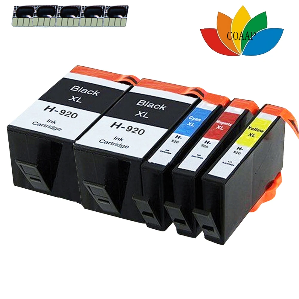 5 Pack Cartuccia Di Inchiostro Compatibile Per Hp 920Xl Bk C M Y Per Hp Officejet 6500 6500Se Larga Wireless All-In-One Printer