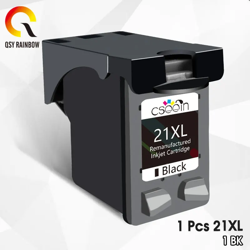 Cartuccia D'Inchiostro 21Xl Di Ricambio Qsyrainbow Per Hp 21 Per Stampante All-In-One Hp 21Xl Psc 1410, Stampante All-In-One Psc 1417