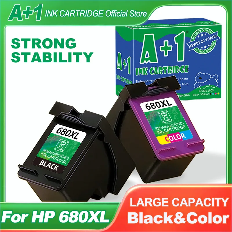 Remanufactured Compatible For Hp 680 680Xl Ink Cartridges For Hp Deskjet Ink Advantage 2135 , 3635  All-In-One Printer