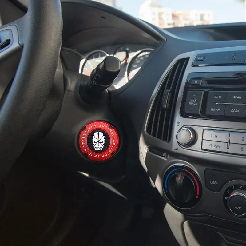 Pulsante Di Avvio Dell'Auto Cove One Button Start Cover Protettiva Antigraffio Motore Car Start And Stop Button Cover Auto Button Decor