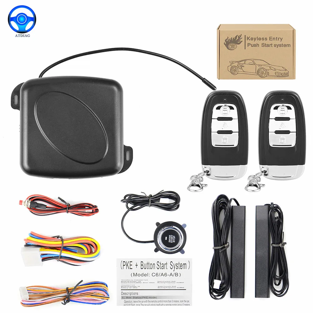 Auto Car Alarm Car Engine Pulsante Di Avvio Rfid Lock Accensione Starter Keyless Entry Start Stop Immobilizer Sistema Antifurto