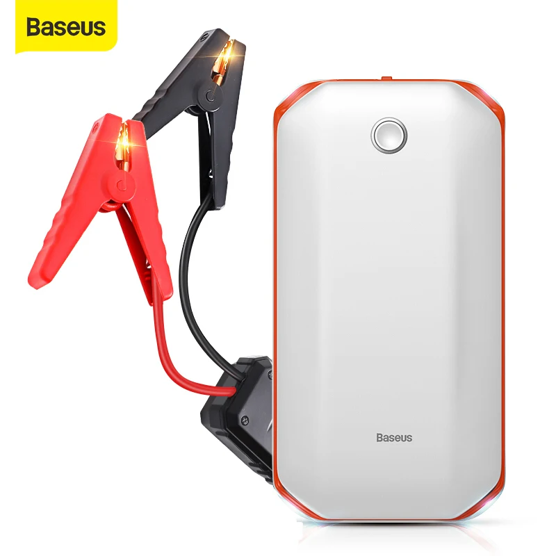 Baseus 8000Mah Car Jump Starter Battery Power Bank Dispositivo Di Avviamento Ad Alta Capacità Booster Auto Vehicle Emergency Battery Booster