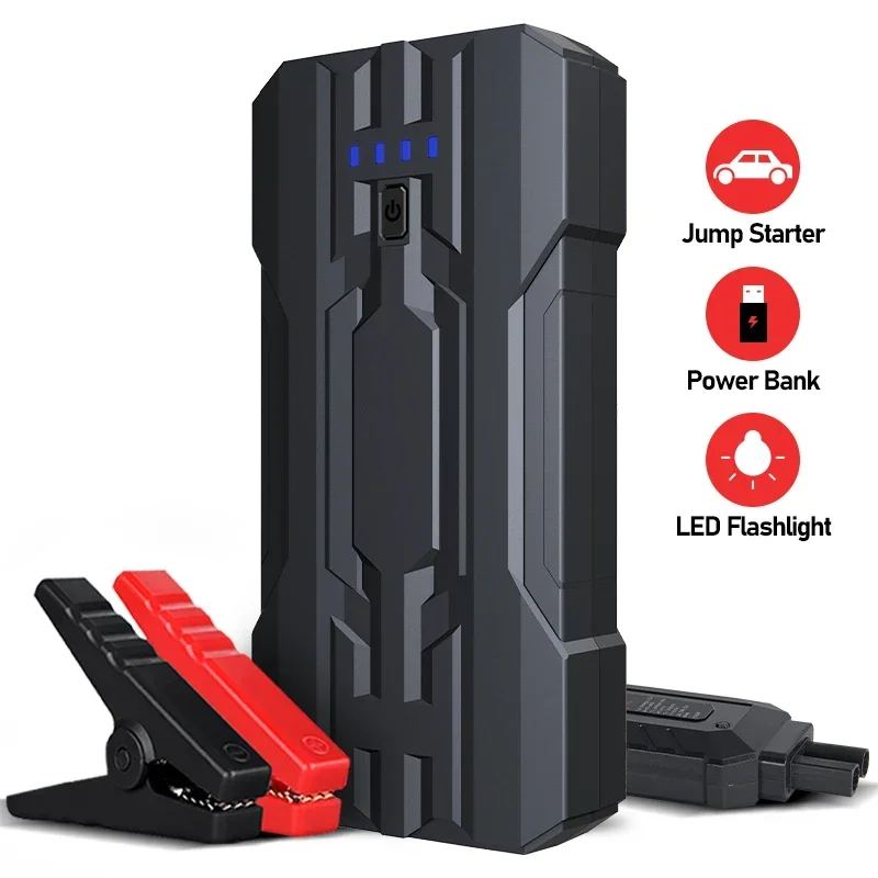12V Car Jump Starter 8000Mah Portatile Auto Battery Booster Charger Car Emergency Booster Power Bank Dispositivo Di Avviamento