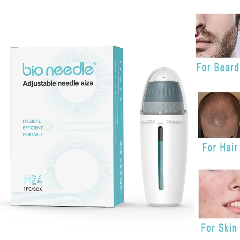 Derma Stamp Applicatore Minoxidil Essenza Massaggio Per La Barba Crescita Dei Capelli Microneedling Cuoio Capelluto Perdita Di Capelli Diradamento Lin