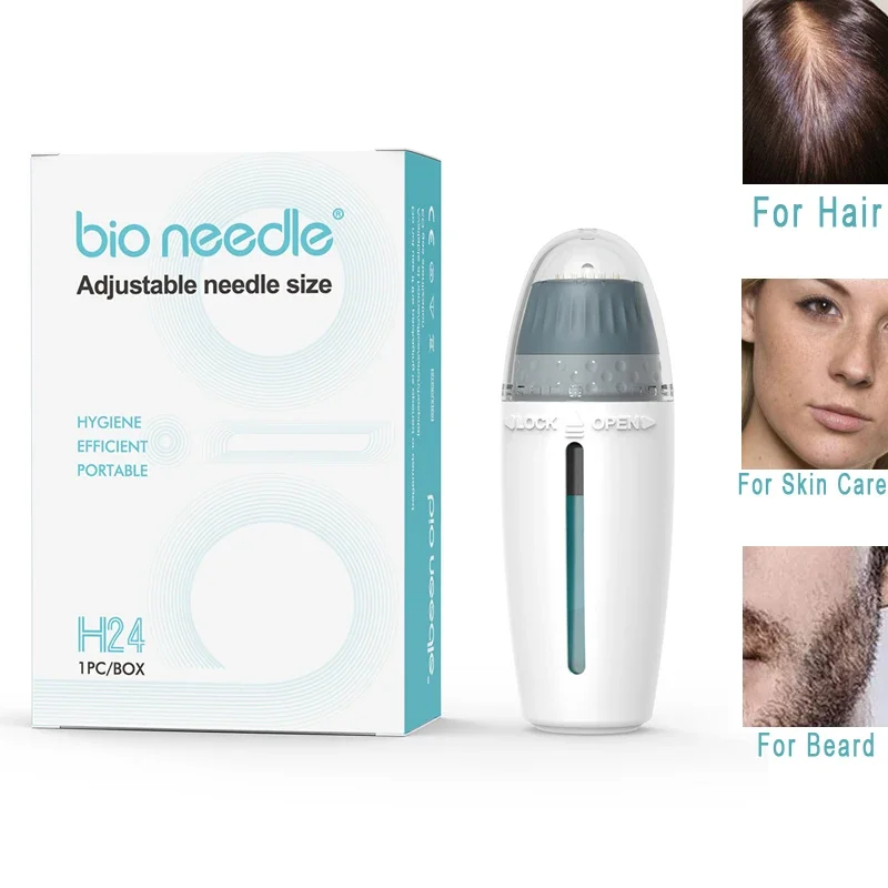 Derma Stamp Applicatore Minoxidil Essenza Massaggio Per La Barba Crescita Dei Capelli Microneedling Cuoio Capelluto Perdita Di Capelli Diradamento Lin
