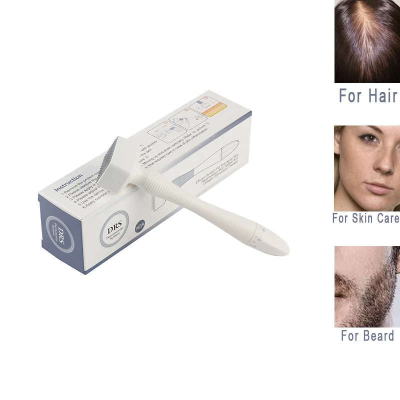 Microneedle Derma Stamp Lunghezza Ago Regolabile Drs140 Aghi Reali Per Mts Cura Della Pelle Minoxidil Barba Crescita Dei Capelli Microneedling