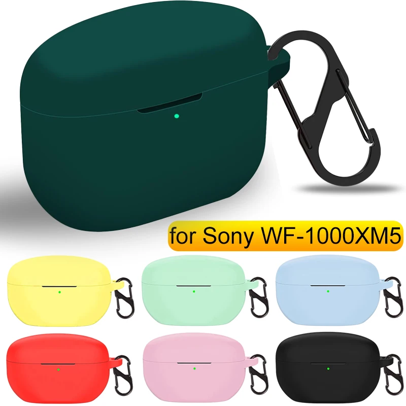 Per Sony Wf-1000Xm5 Custodia Protettiva In Silicone Morbido Cover Auricolari Wireless Anti-Perso Shell Con Portachiavi Per Sony Wf-1000Xm5