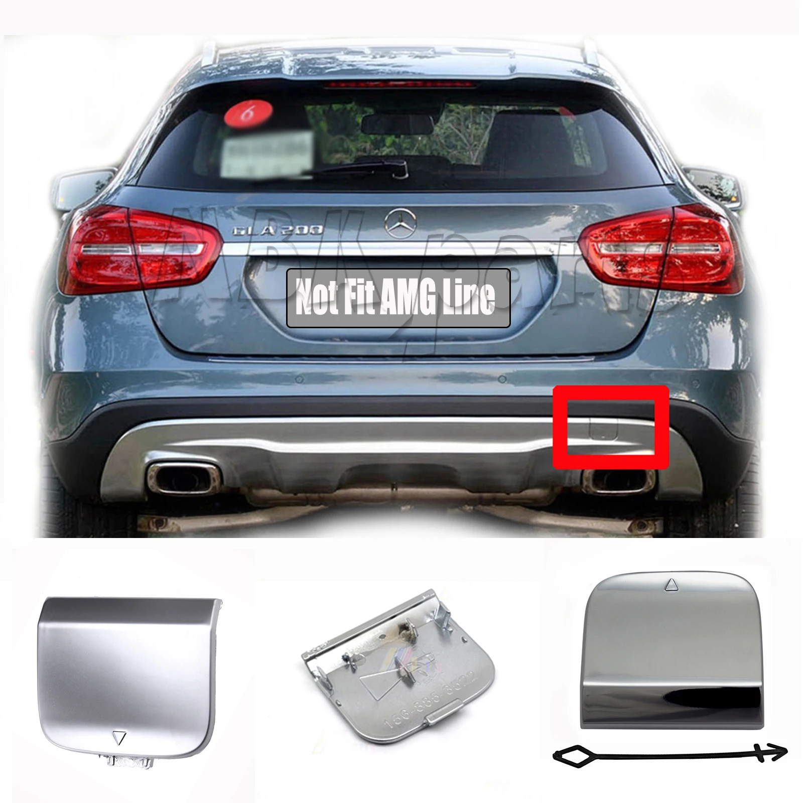 Misura 14-17 Mercedes-Benz Gla X156/W156 Gla180 Gla200 Gla220 Gla250 Gla45 Amg Coperchio Traino Posteriore A1568853522