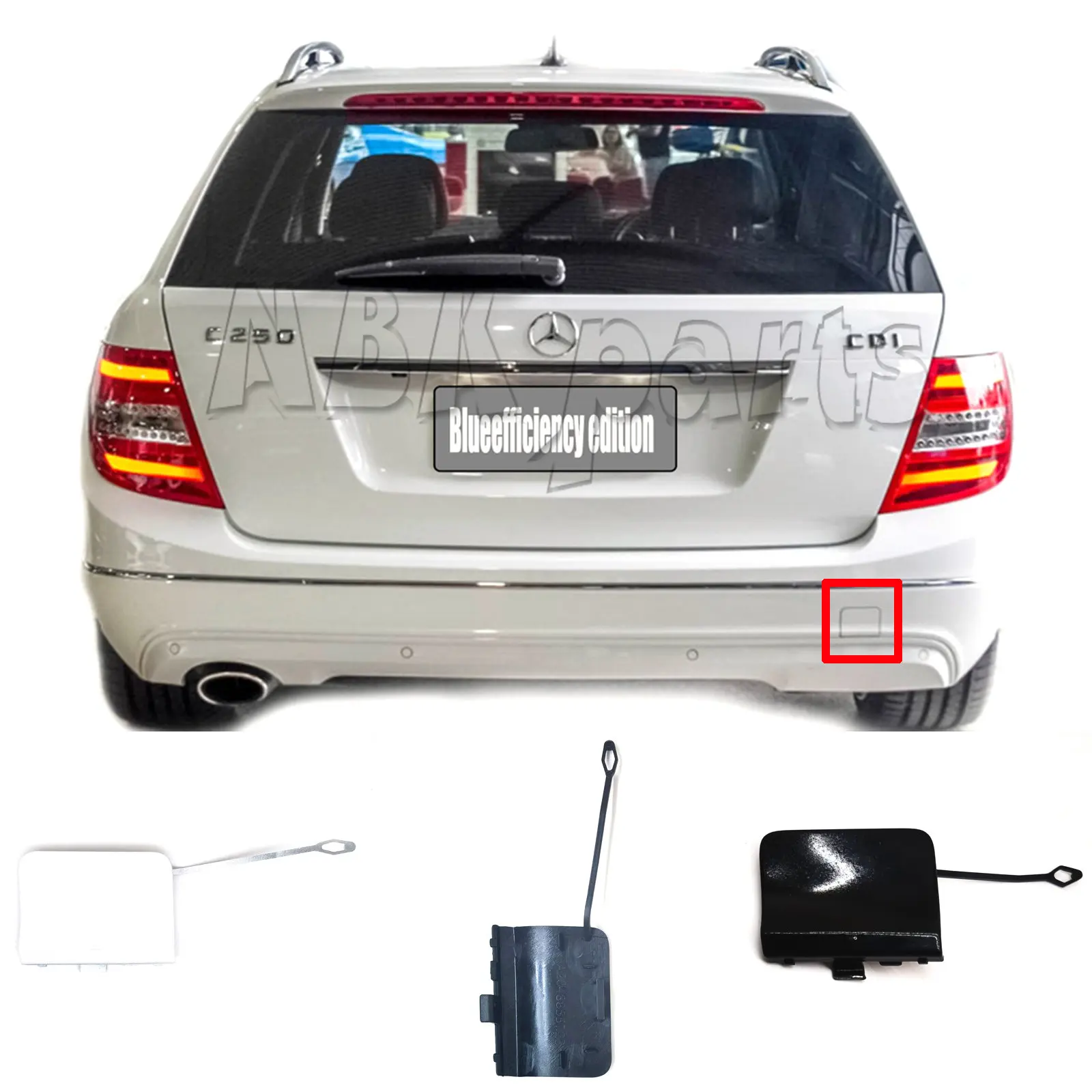 2048855823 2048855723 Fit 12-14 Mercedes-Benz Classe C W204 Cdi Blueefficiency Tow Eye Hook Cover