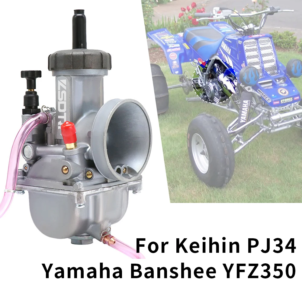 Carburatore Pj34 Per Keihin Pj 34Mm 200-300Cc Carb Yamaha Banshee Yfz350 Trx250R Cr250 Blaster Yfs200 Carburatore Moto