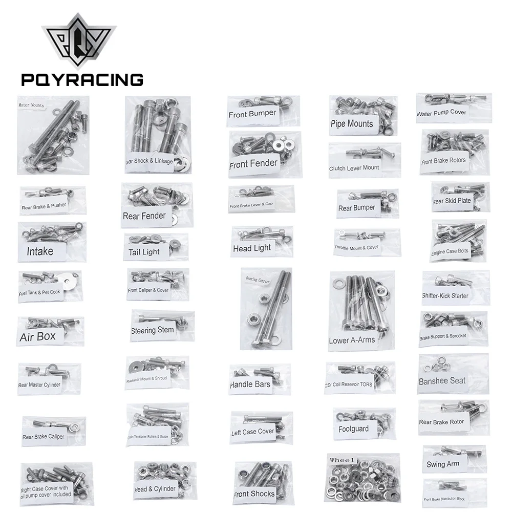 662Pcs 304 Stainless Steel Atv Bolt Screw For Yamaha Yfz 350 Banshee Rear Brake & Pusher Bolts Throttle Mount & Cover Bolts