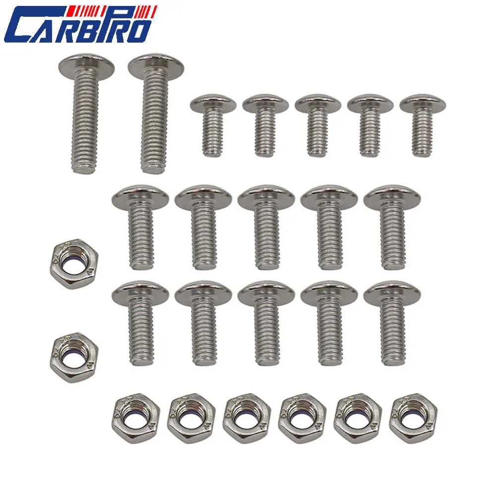 25Pcs Bulloni Parafango Viti Kit Di Montaggio Dado Set Di Hardware Adatto Per Parafango Yamaha Banshee Hardware Inossidabile