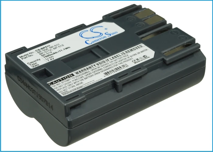 1500Mah Bp-511 Bp-512 Bp-511A Bp-514 Bp-508 Batteria Per Canon Mv430Imc Powershot Pro 90 È Fv50 Ixy Dvm Mv700I Pv130
