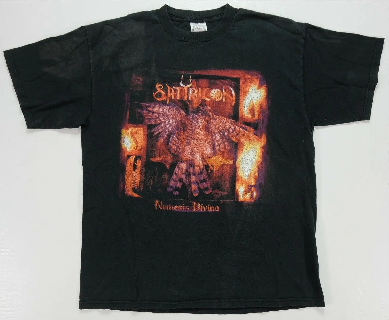 Rara Maglietta Vintage Satyricon Nemesia, Album 1996 Tour, Anni '90, Metallo Nero Xl