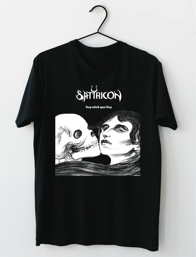 Satyricon Norvegese Black Metal Band Deep Calleth On Deep T-Shirt M-2Xl