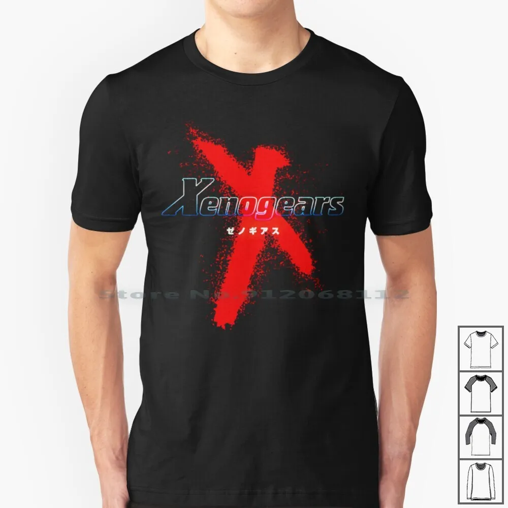 Xenogears T Shirt 100% Cotone Quadrato Squaresoft Enix Final Fantasy Chrono Trigger Dragon Quest Secret Xenosaga Xenoblade
