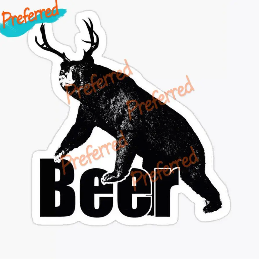 Wide Beer Deer Buck Bear Hunter Fun Hunting Outdoor Shooting Antler Sticker Per La Tua Casa, Auto, Dispositivi Di Raffreddamento, Laptop Sticker Decal
