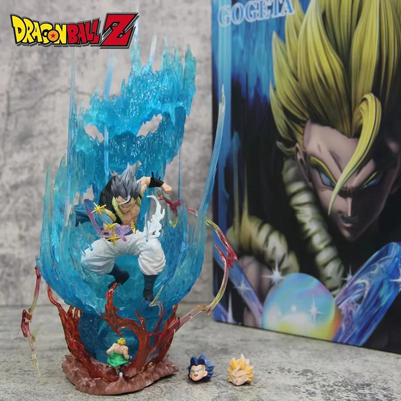 Anime Cartoon Dragon Ball Tre Teste Sostituibile Ls Gogeta Kongbei Fusion Super Saiyan Animazione Periferica Figura Ornamento