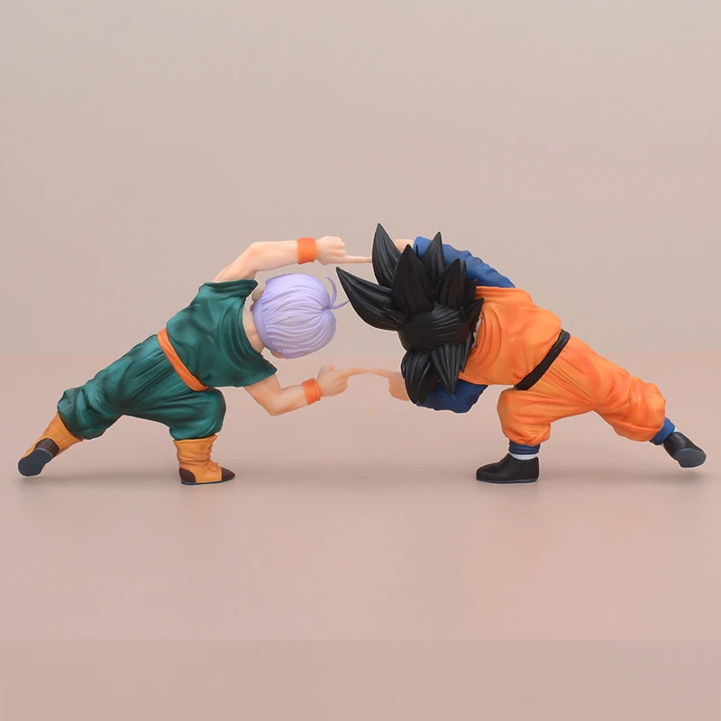Hot 10Cm Dragonball Anime Gotenks Fusion Scene Personaggio Manipolo Pvc Scultura Serie Modello Giocattoli Per Bambini Regalo Di Compleanno