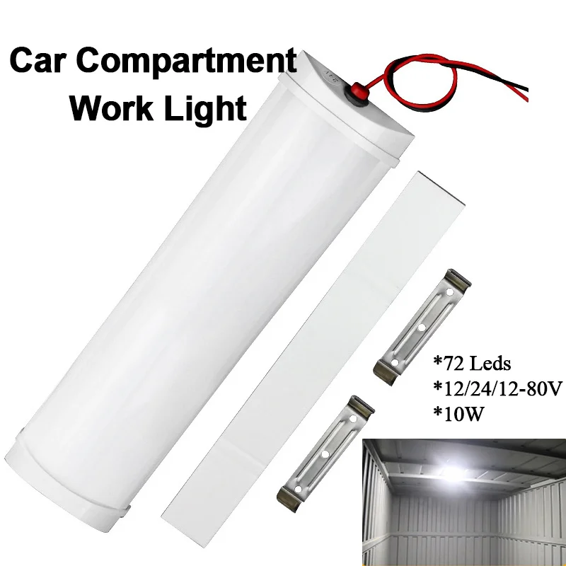 72Led 12V/24V/12-80V Plafoniera Car Interior Cab Luci Di Lettura Strip Bar Car Van Bus Caravan Luci Per Veicoli Accessori Auto