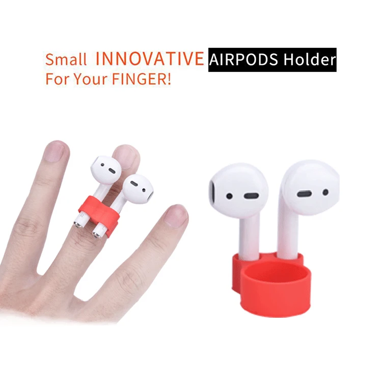 Per Apple Airpods Holder Finger Ting Earpods Cover Air Pods Protection Anti Lost Clip Auricolare Auricolare Accessorio In Silicone