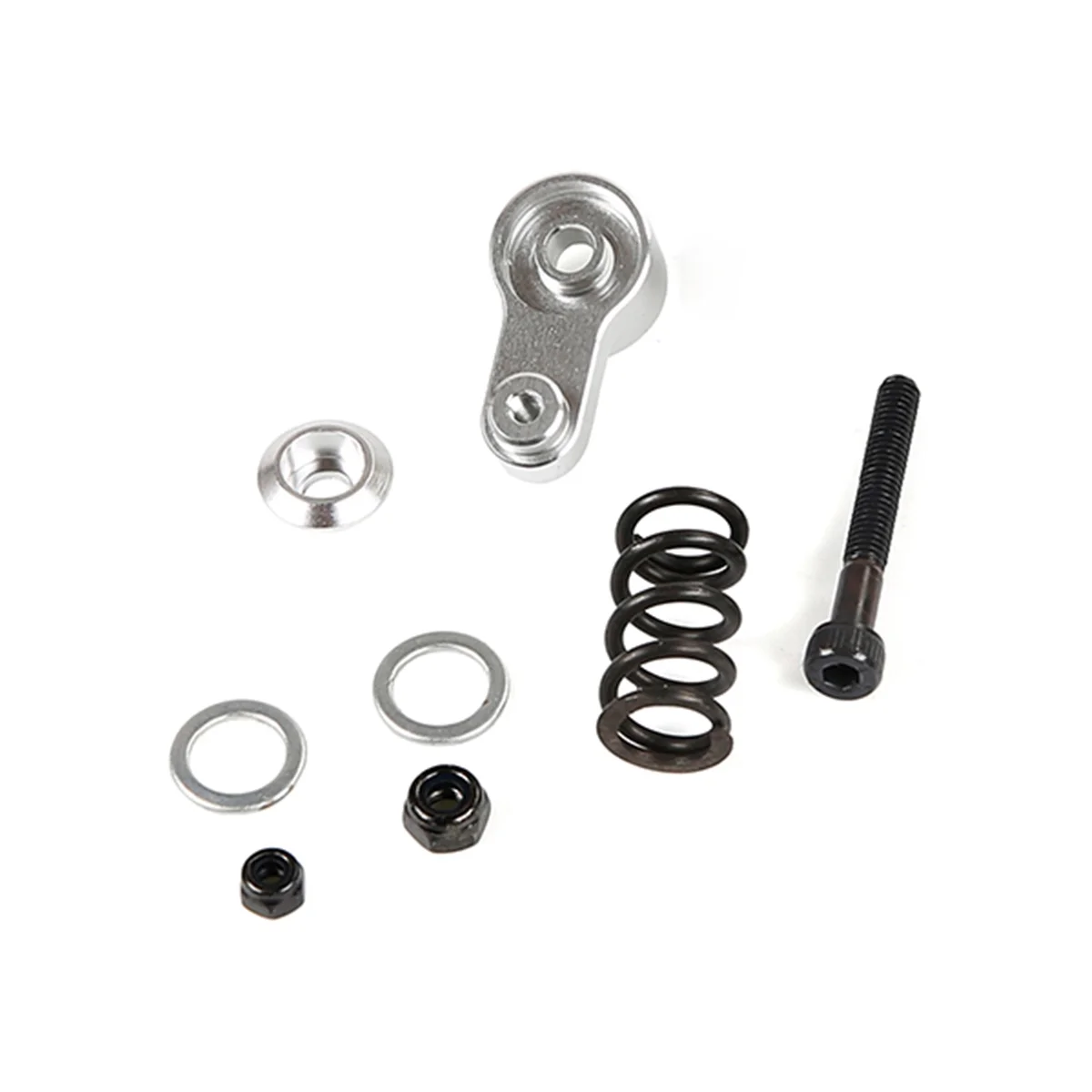 Per Baha Cnc Metal Buffer Bilanciere Kit Per 1/5 Hpi Rofun Baha Rovan Km Baja 5B 5T 5Sc Rc Ricambi Auto, Argento