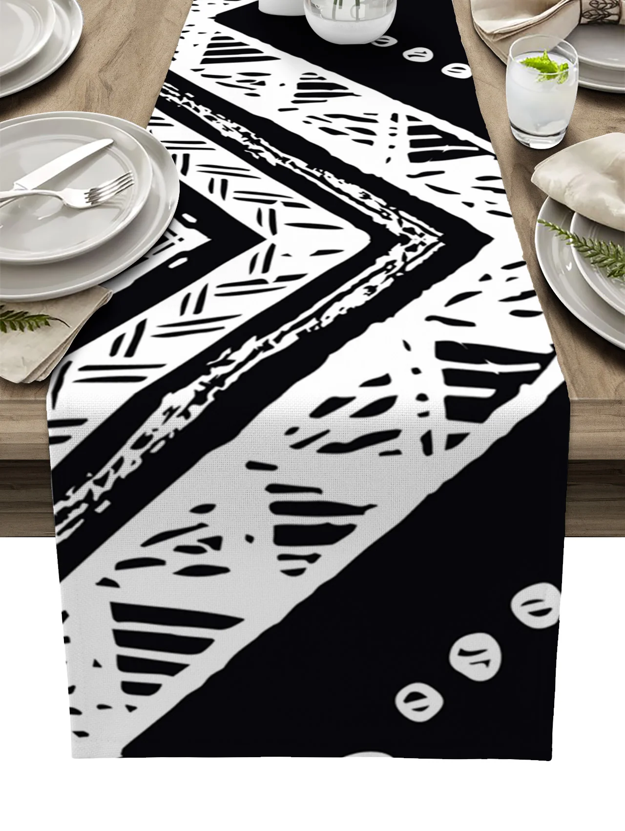 White Silhouette Snow Birch Tree Table Runner Decoration Home Decor Dinner Table Decoration Table Decor