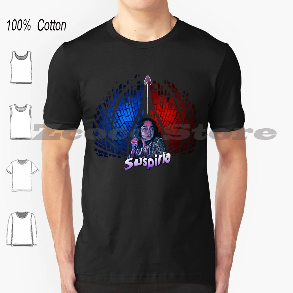 Maglietta Suspiria Art 100% Cotone Confortevole Suspiria Argento Horror Giallo 70S Harper Halloween 1977