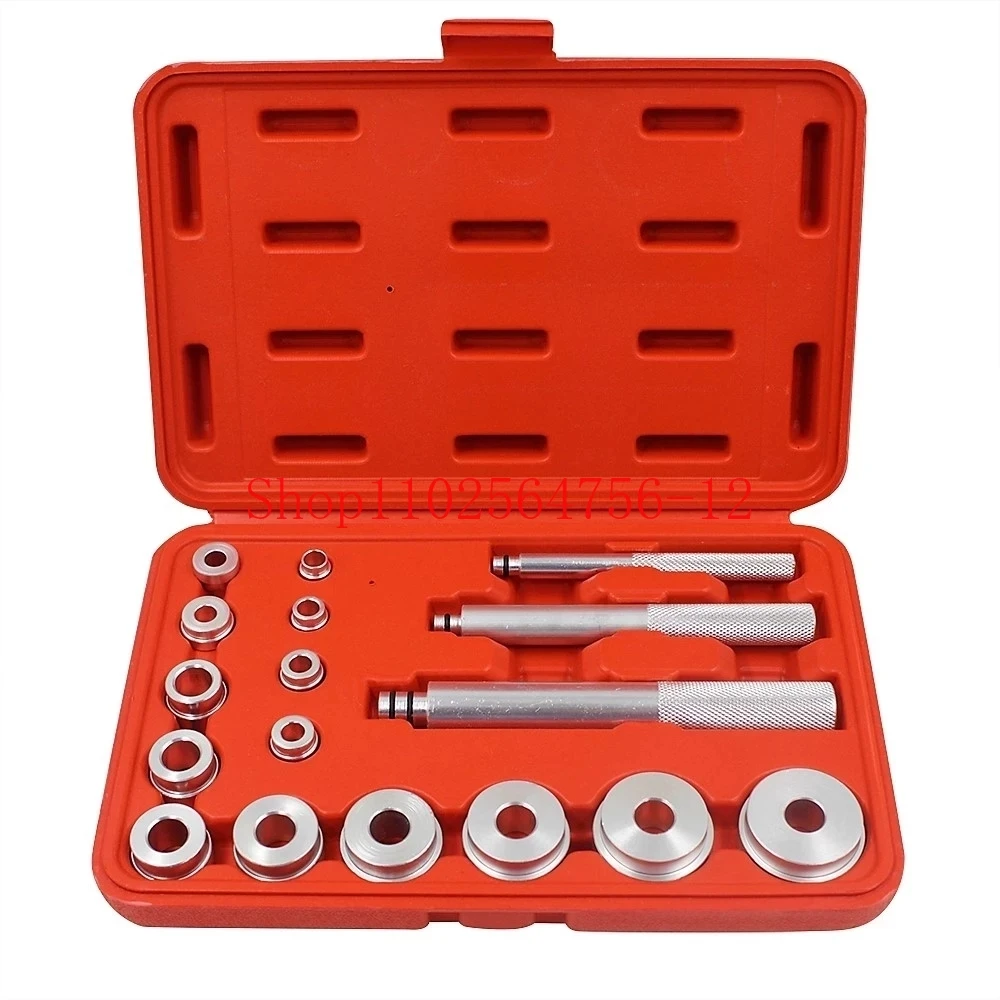 17 Pz/Set Cuscinetto Ruota Race Seal Bush Driver Master Tool Kit Asse In Alluminio Installa Rimuovi