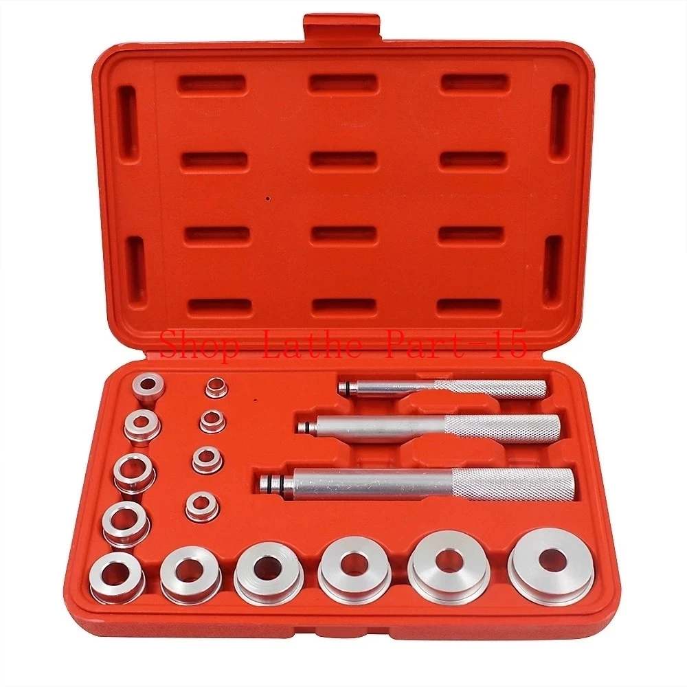 17 Pz/Set Cuscinetto Ruota Race Seal Bush Driver Master Tool Kit Asse In Alluminio Installa Rimuovi