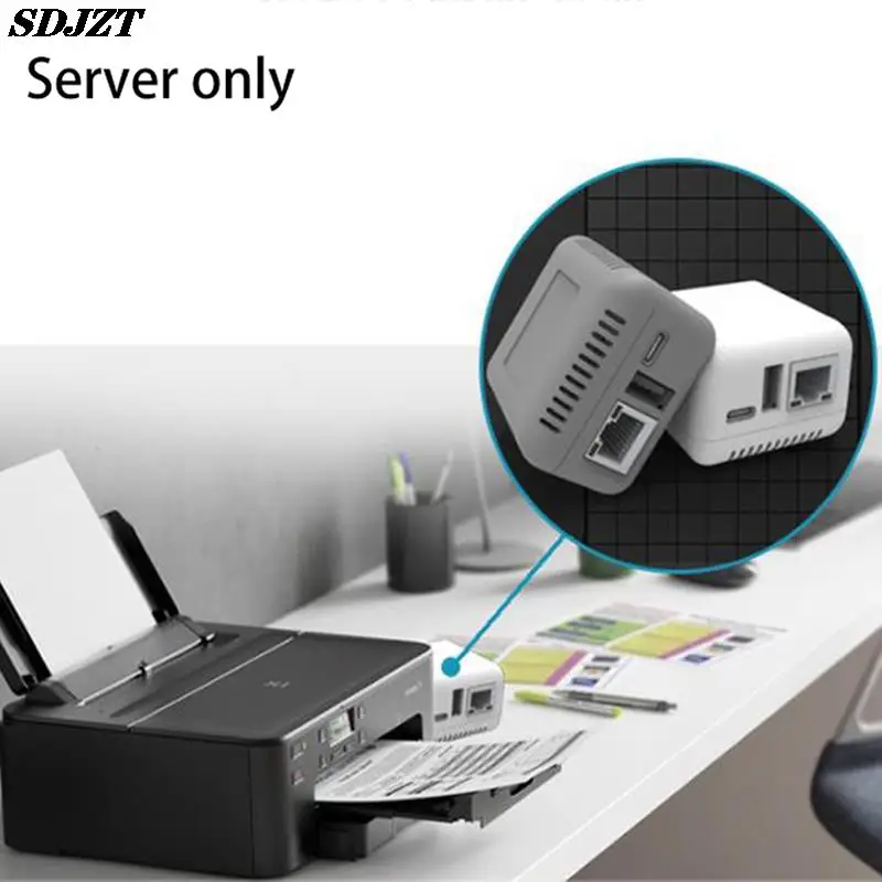 1Pc Mini Np330 Network Usb 2.0 Print Server (Versione Di Stampa Cloud Di Rete/Wifi/Bt/Wifi) Abs