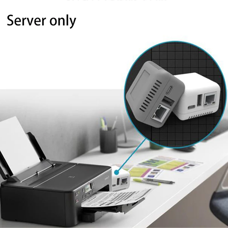 1Pc Nuovo Mini Np330 Network Usb 2.0 Print Server (Rete/Wifi/Bt/Wifi Cloud Printing Version)Abs