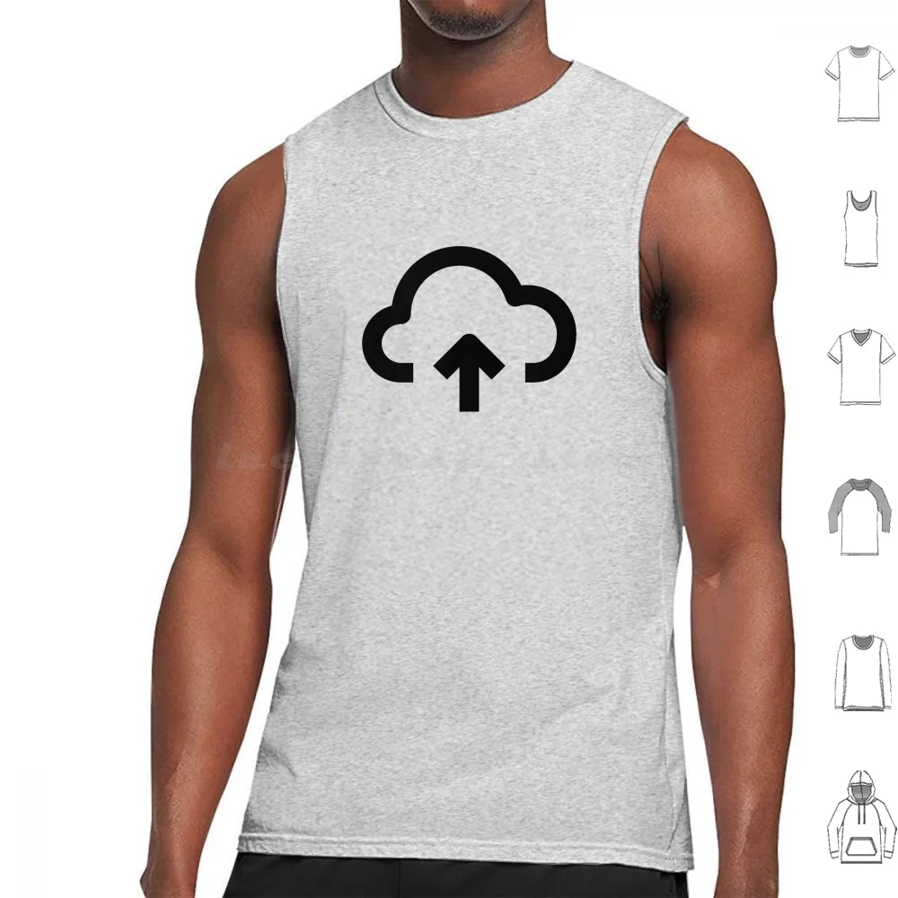 Cloud Icon Tank Tops Print Cotton Cloud Icon Cloud Icon Cloud Cloud Severs Server Server Rack Azure Aws Google Engineer