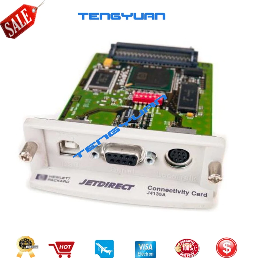 Spedizione Gratuita Scheda Di Connettività Originale J4135A Jetdirect Print Server Scheda Di Rete E Stampante Plotter Designjet