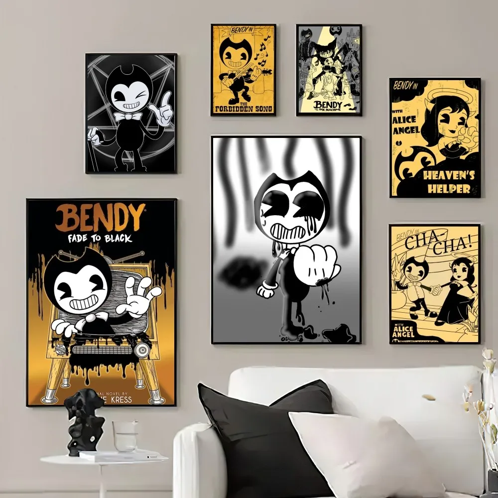 Gioco B-Bendy E L'Inchiostro M-Machine Poster Stampa Immagini A Parete Soggiorno Decorazione Della Casa