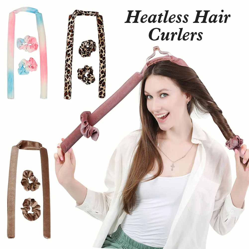 No Heat Curling Iron Sponge Curling Stick Gold Velvet Lazy Curling Hair Band Fascia Per Capelli Durante La Notte Capelli Lunghi Curling Artefatto
