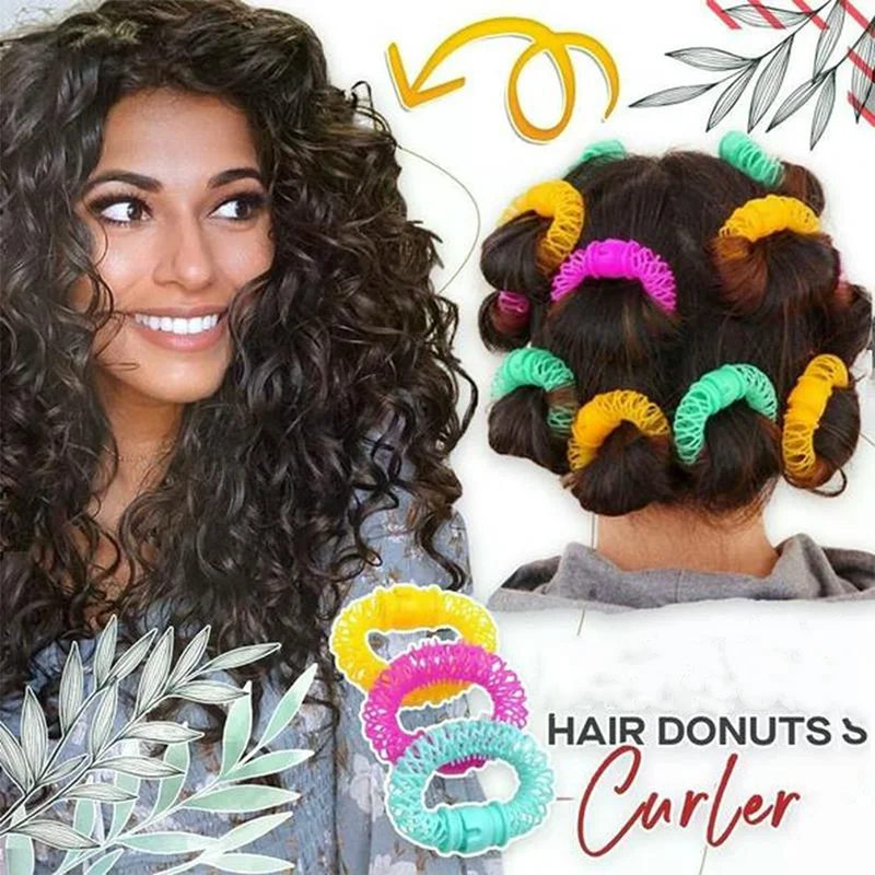 No Heat Hair Rollers Hair Donuts Styling Bigodino Parrucchiere Bendy Curls Spiral Curls Strumento Fai Da Te Per Le Donne Accessori Per Lo Styling Dei 