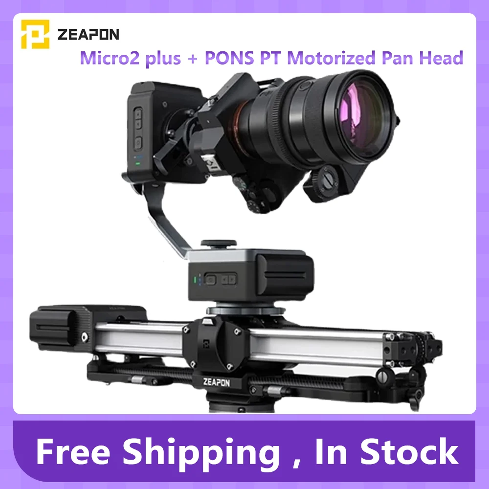 Zeapon Pd-E1 Pons Micro 2 Plus Slidermotorizzato Testa Panoramica Il Carico Orizzontale Fino A 50 Kg Singolo Asse Doppio Collegamento Asse