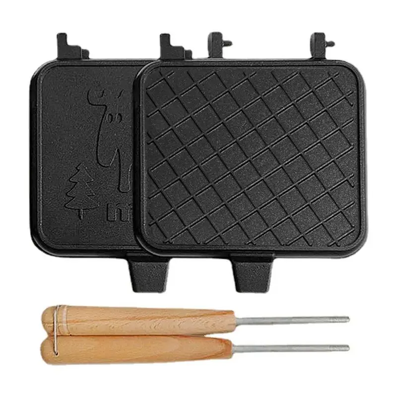 Bifacciale Padella Sandwich Maker Antiaderente Alla Griglia Sandwich E Panini Maker Pan Con Manico Colazione Sandwich Maker