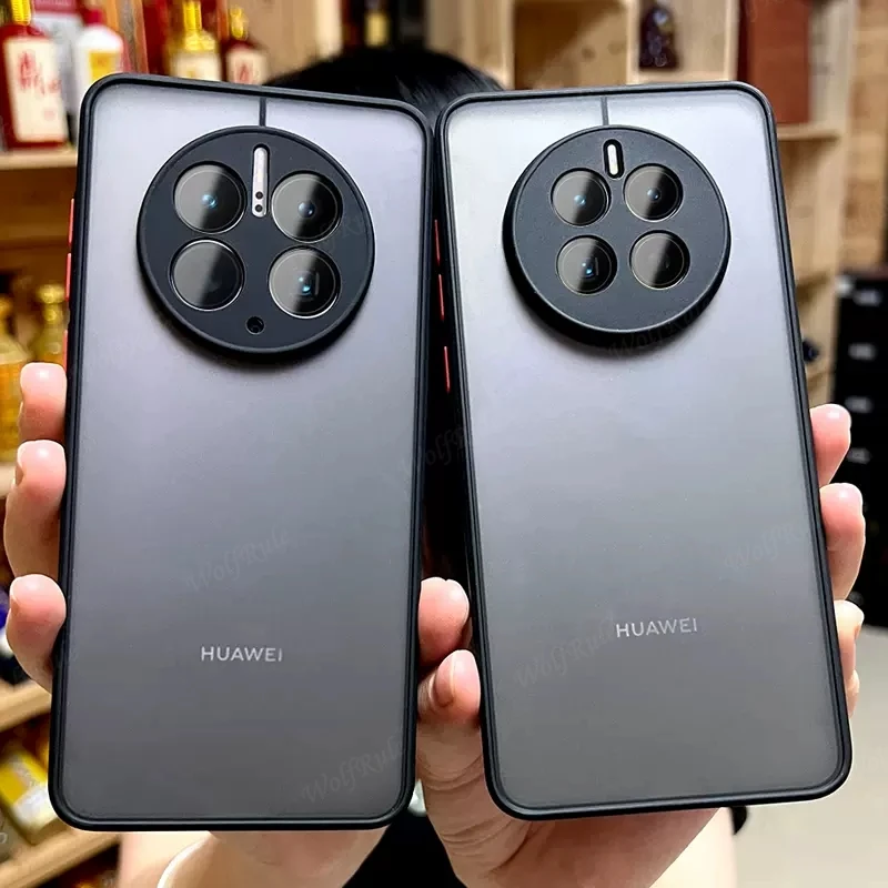 Per Huawei Mate 50 Custodia Per Mate 50 Cover Posteriore Antiurto Paraurti Per Telefono Telaio In Silicone Opaco Traslucido Funda Huawei Mate 50 Pro
